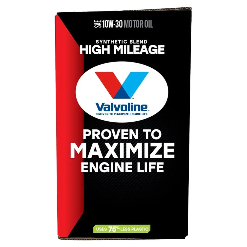 MaxLife Motor Garage Mileage Blend High QT 12 Synthetic 10W-30 Oil Valvoline Box