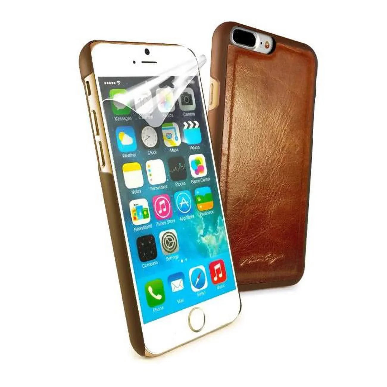 Brown iPhone Vintage G2-70 Genuine for 7 Luv Magnetic Shell Alston Craig Leather Tuff - Replacement