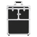 Alden Case Trolley Makeup Rolling Retractable Black Mirror, Wheels, with Design Trays, &