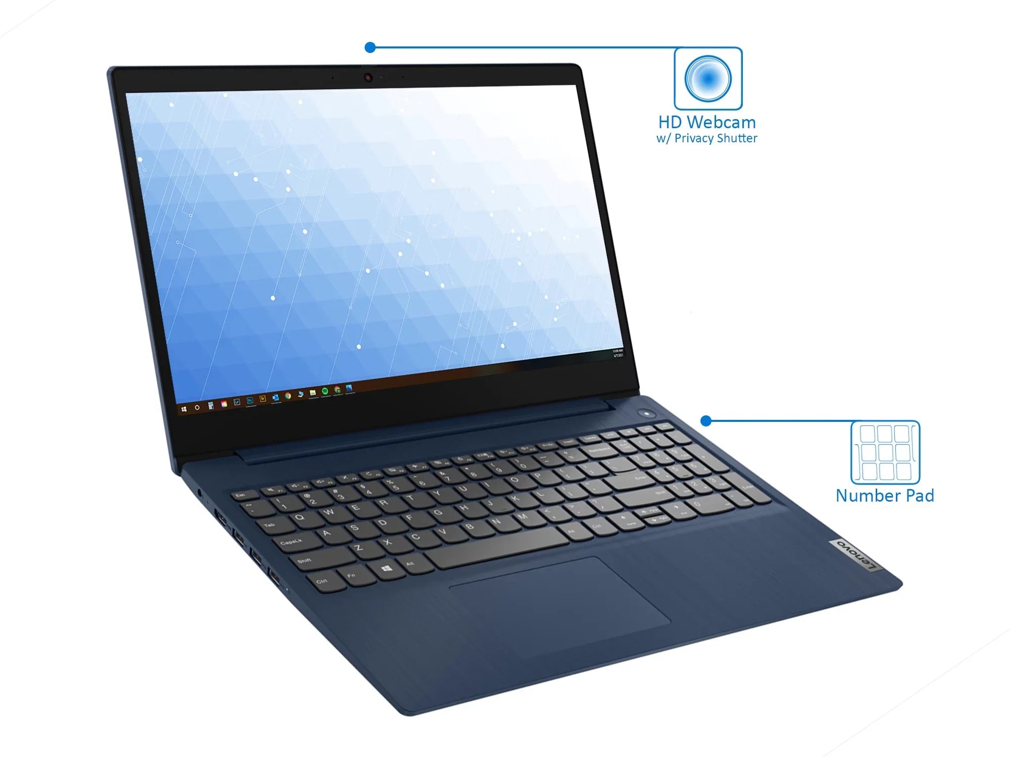 Intel i3-1115G4 NVMe Core S Display, Reader, Laptop, Windows 11 HDMI, 512GB 4.1GHz, Card 15.6" 8GB Bluetooth, Wi-Fi, IdeaPad FHD 3i SSD, RAM, Home Upto