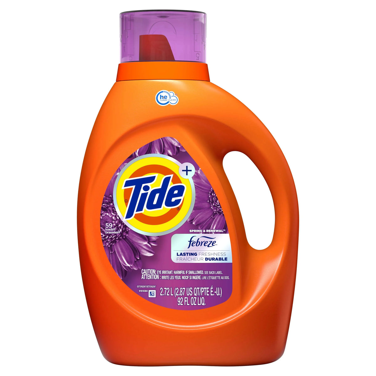 oz Renewal Tide 59 Laundry Liquid Loads Spring & fl 92 HE, Detergent,