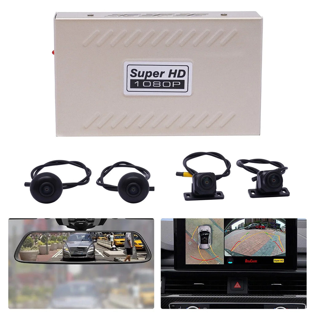 Vision Super Bird Panoramic Kit Camera System Parking Vision Monitor, Car HD Recorder 4-Camera DVR Car Night View Seamless Recorder Night 360°