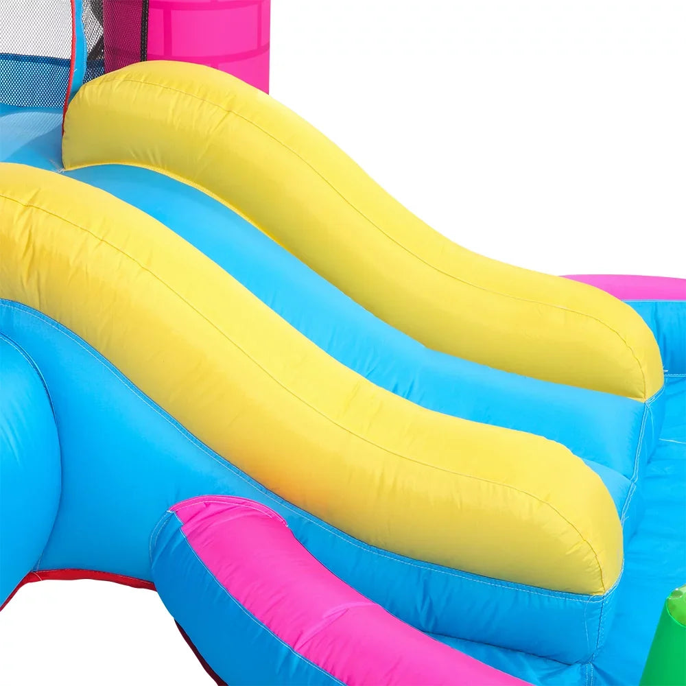 Bounce SalonMore House & Inflatable Slide liquid Splash,Multi-color Tank with Blower,Pool &
