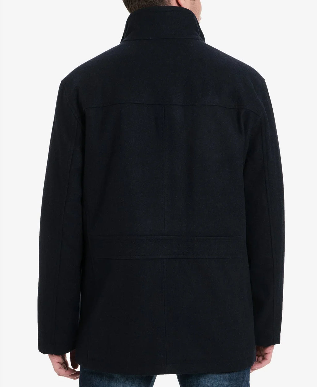 Men's Button Fog Charcoal, Coat, Medium Car Blend Wool Front London