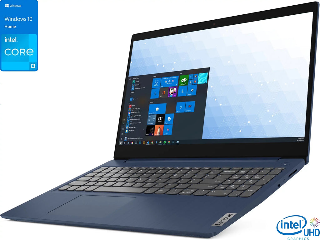 Intel i3-1115G4 NVMe Core S Display, Reader, Laptop, Windows 11 HDMI, 512GB 4.1GHz, Card 15.6" 8GB Bluetooth, Wi-Fi, IdeaPad FHD 3i SSD, RAM, Home Upto