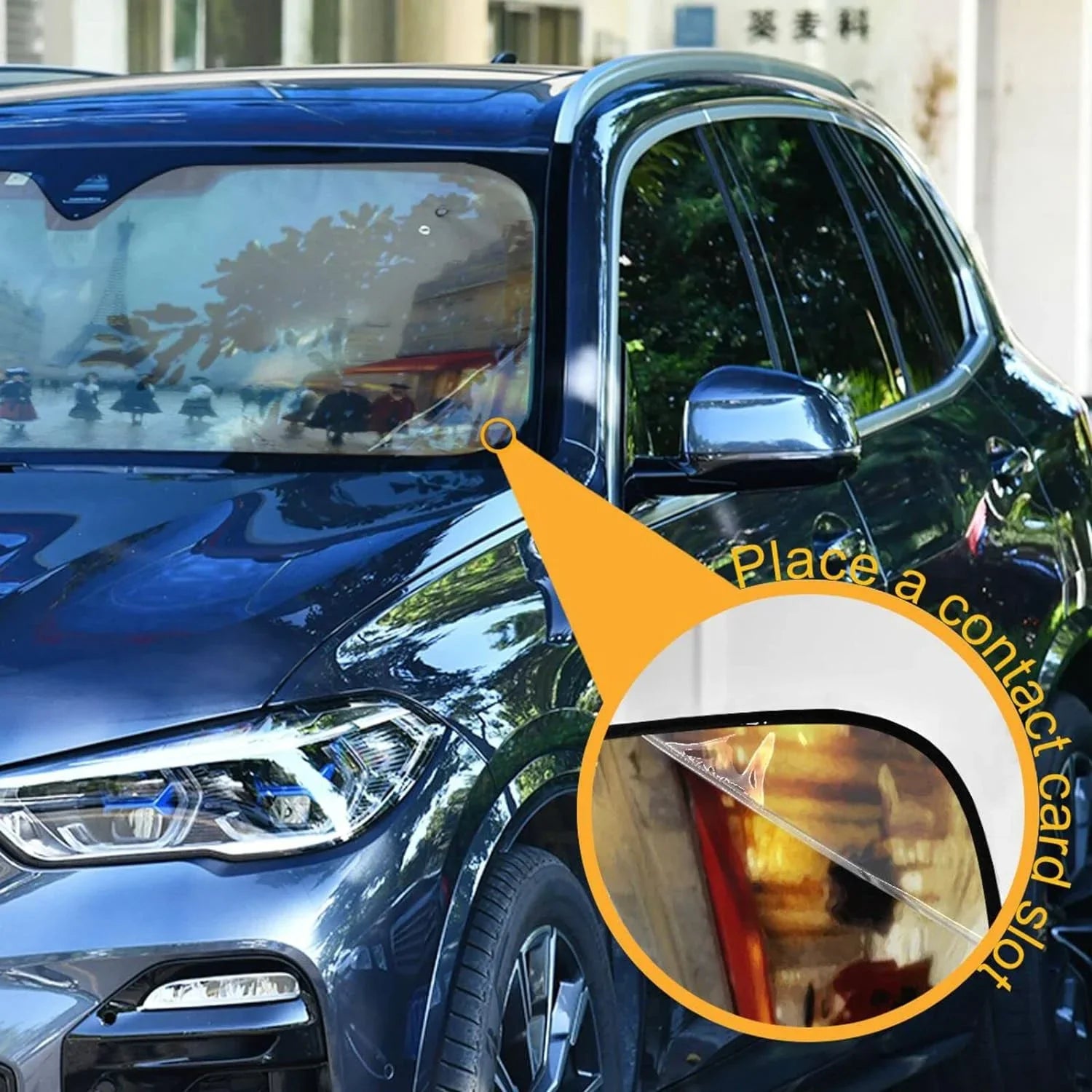 Protector Cool and Car Visor Landscape Sun Blocks to Old Cars,SUVs,Trucks-55×27.6in Rays Sunshade Wellsay Protect Shade,oldable Paris Keep Accessories Windshield for UV