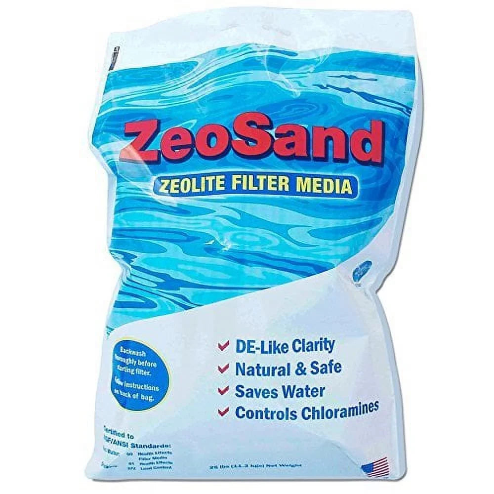 Replacement, Media, Zeo, Pool 50LB (Includes White Sand Alternative 2) x ZeoSand Filter 25LB Swimming