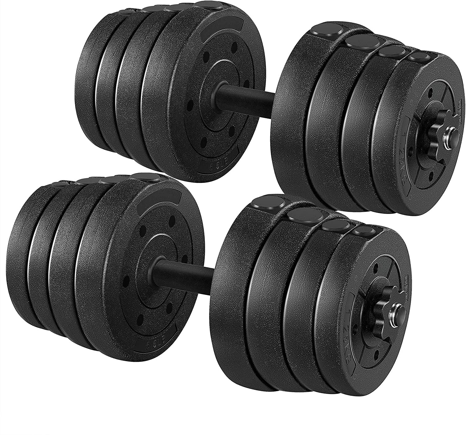 Gym/home for Adjustable 66LB Strength Plates Training Set, Fitness Men Body Cap and Women Weight Dumbbell Barbell Workout