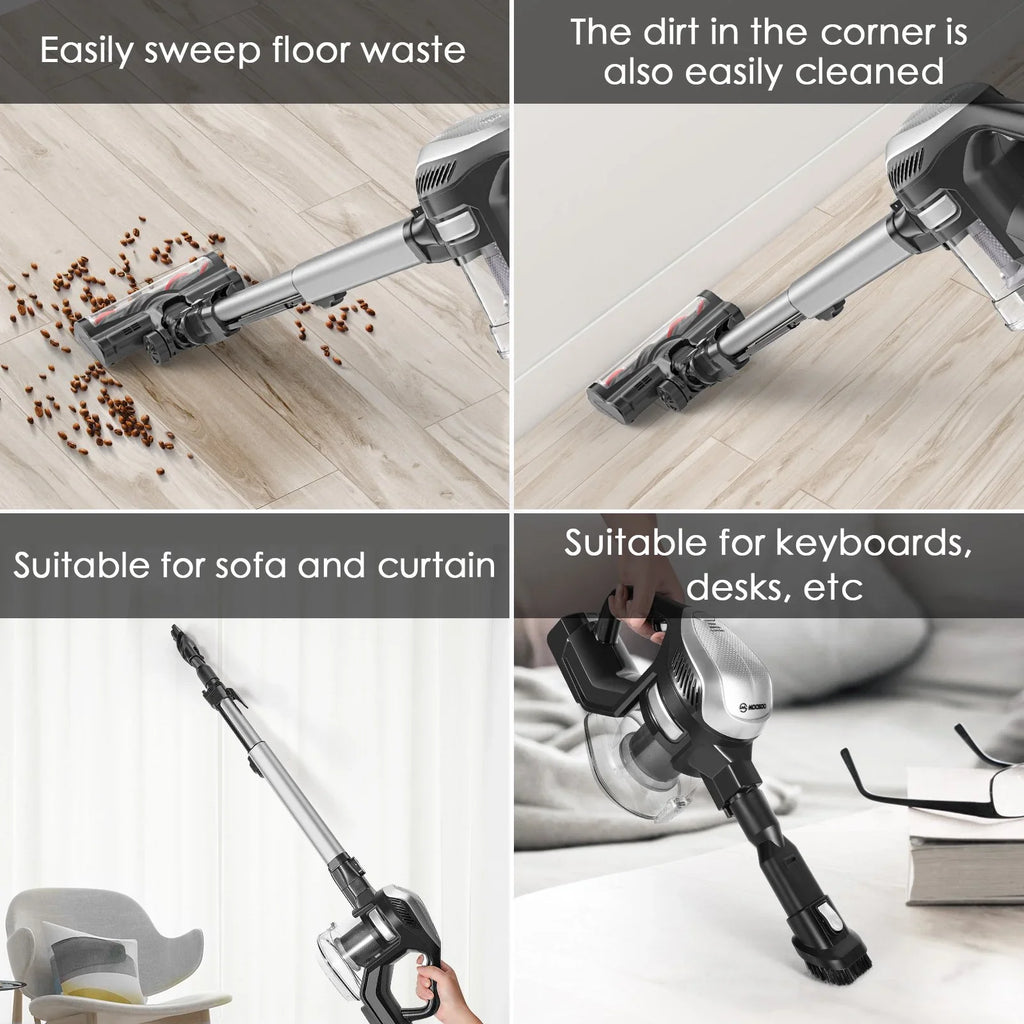 Stick MOOSOO Vacuum Lightweight Vacuum Cordless 4-in-1 Cleaner