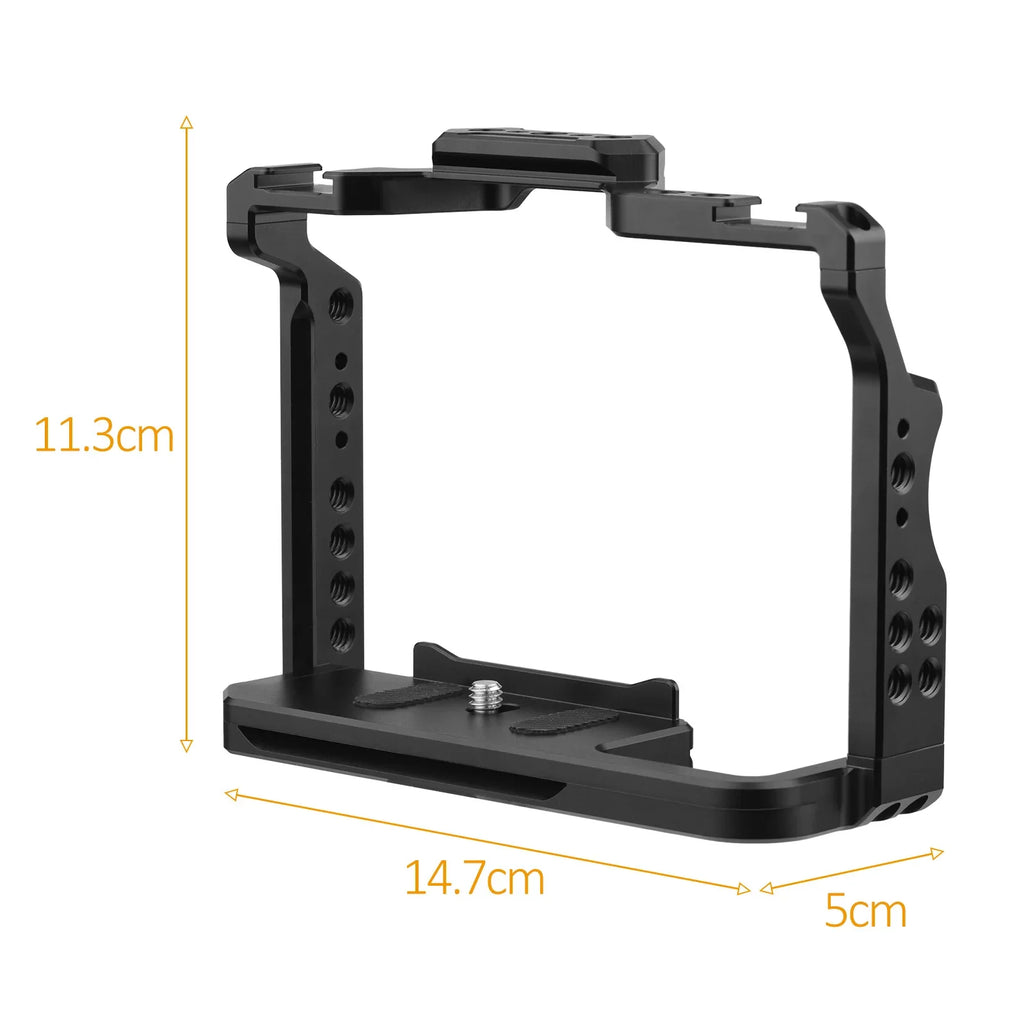Inch Dual 1/4 Camera II/ with Numerous Cage A7S A7R for A7R Aluminum Cage II A7IV/ A7III/ Alloy III/ Andoer Mounts Shoe A7II/ Threads Replacement Cold Video