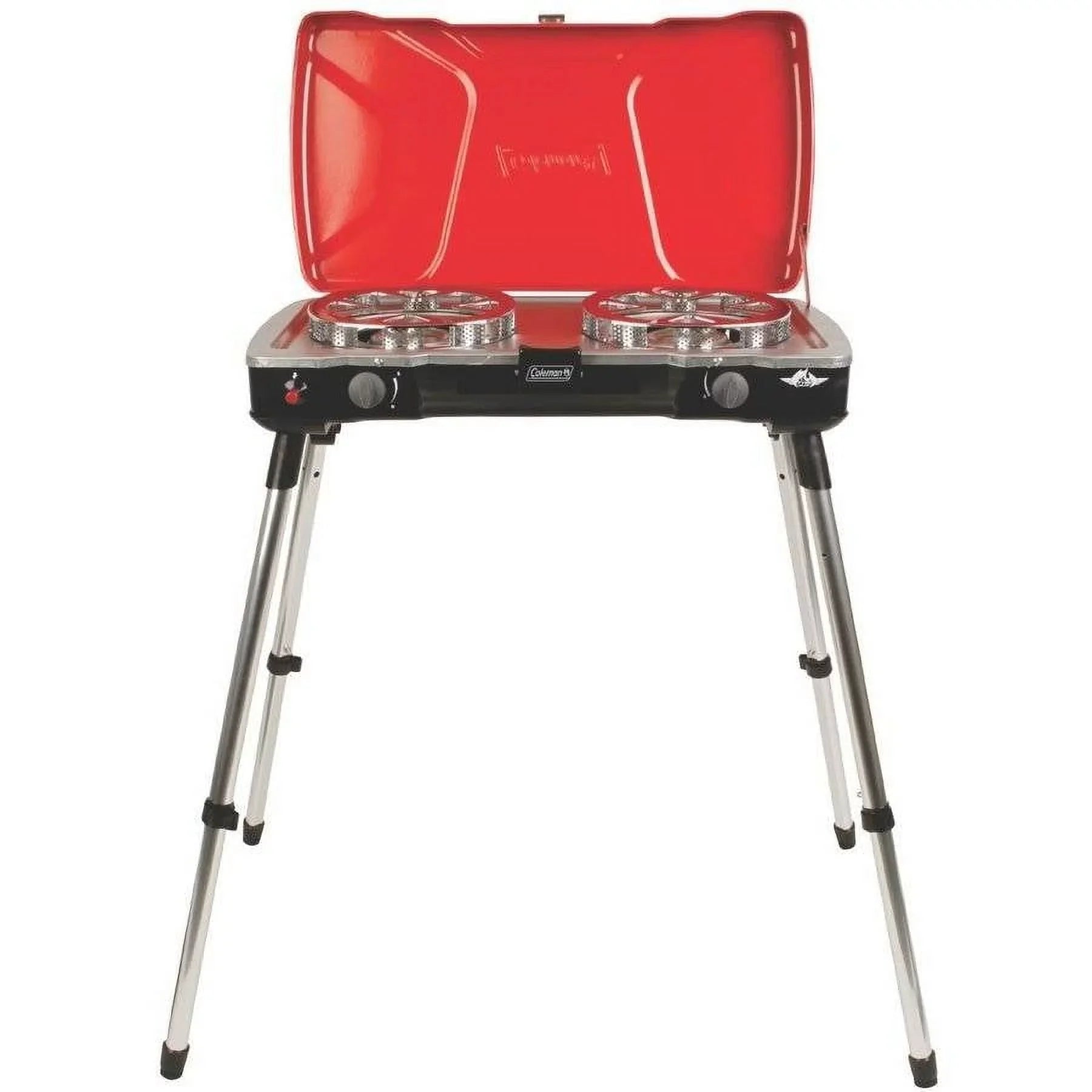 Grill Fyremajor 2-Burner Coleman Stove and Propane