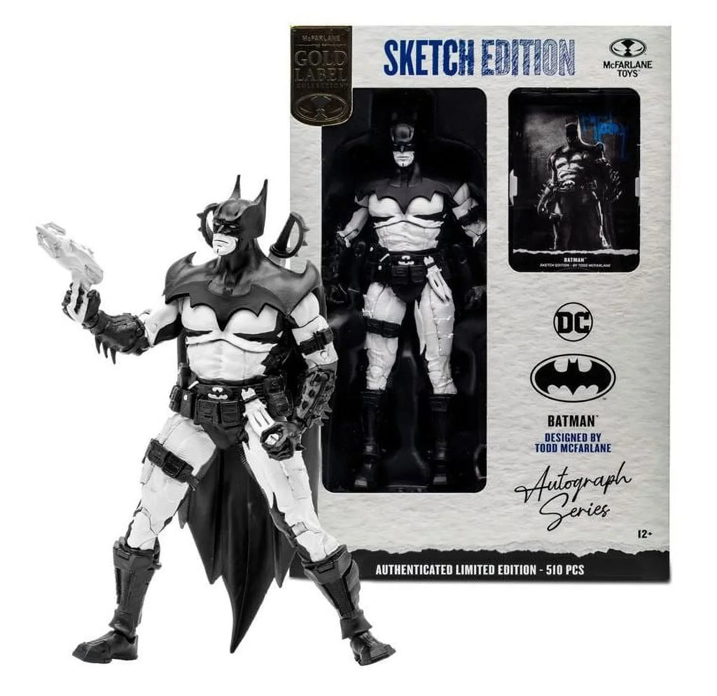 Edition DC 7" Batman Figure Multiverse EE Label Gold Exclusive Sketch Action