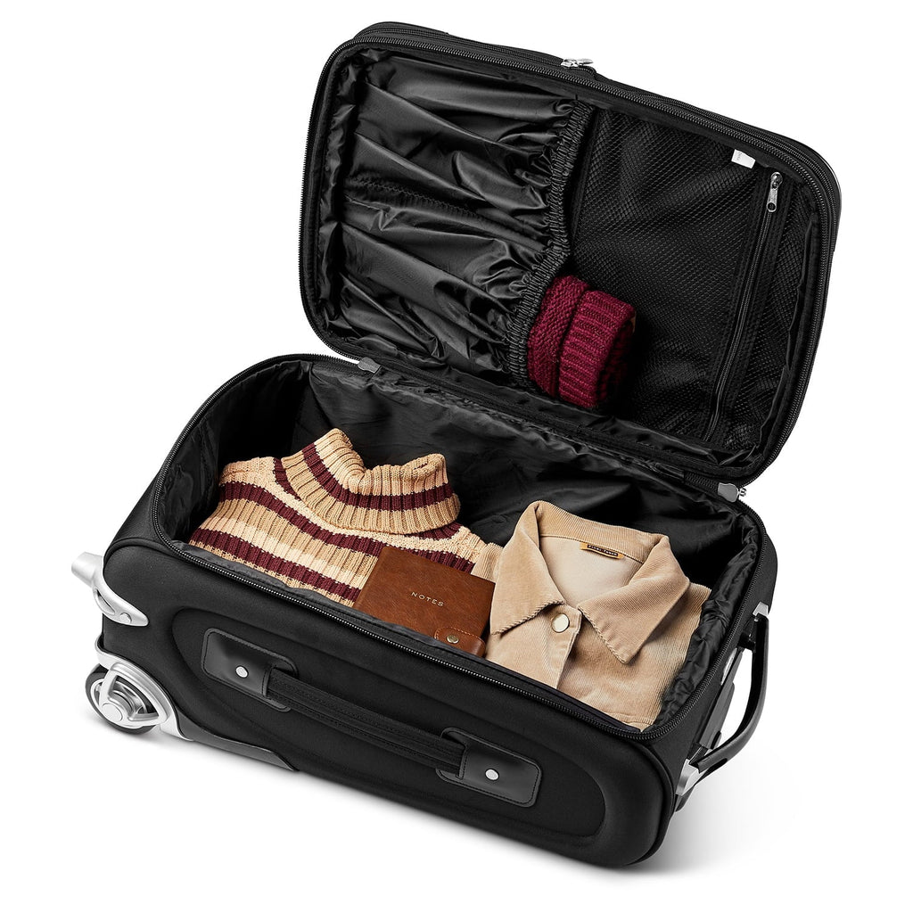 Texas Black Suitcase Longhorns Carry-On MOJO Rolling 21" Softside
