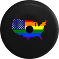 United RV Tire Wrangler Map States Gay JL 2019 2018 America 32 LGBTQ Camera Spare Jeep Flag Cover Backup of for Inch