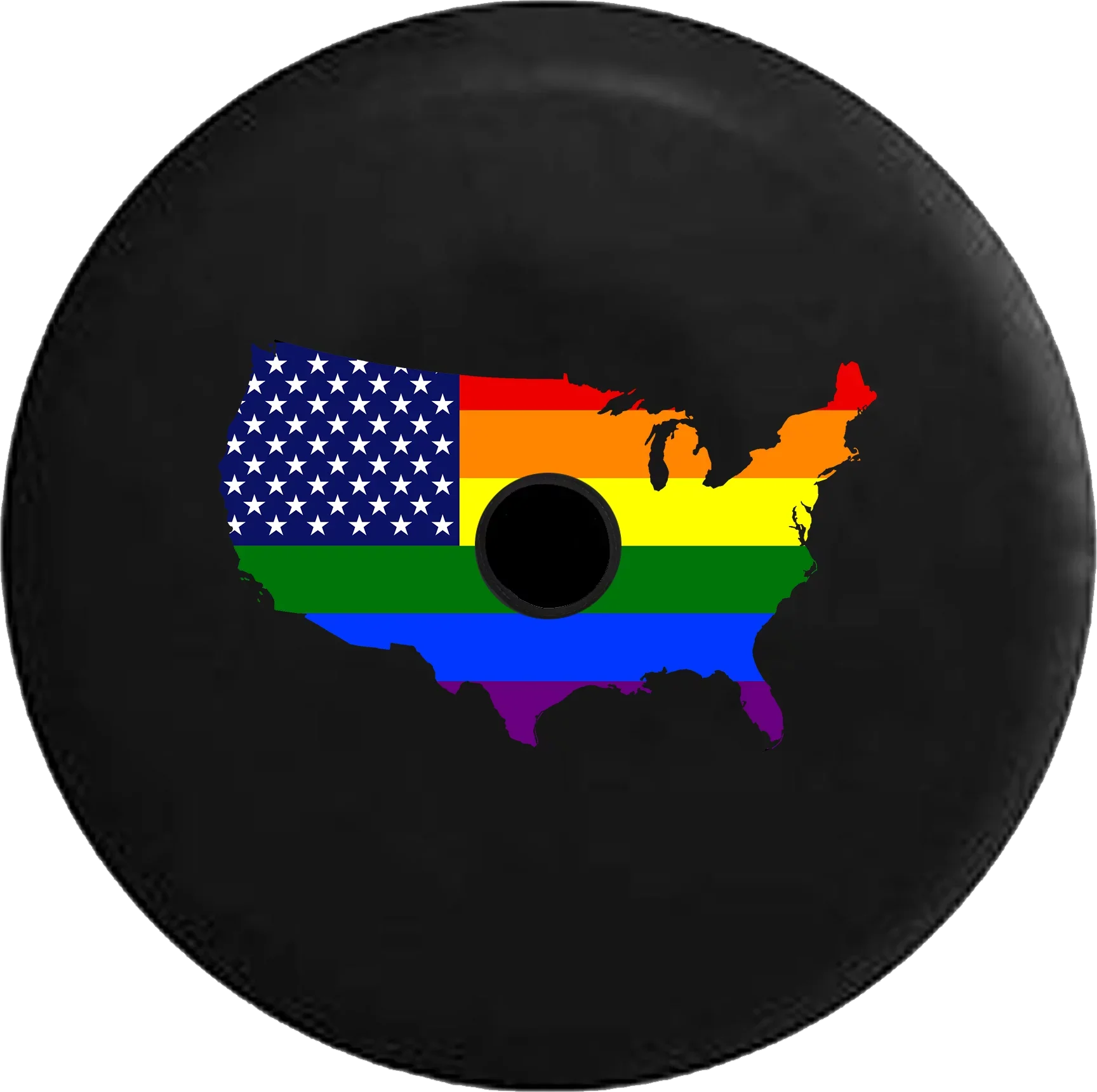 United RV Tire Wrangler Map States Gay JL 2019 2018 America 32 LGBTQ Camera Spare Jeep Flag Cover Backup of for Inch