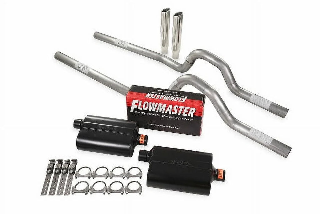 80-86 Flowmaster RC Super Kit Exhaust 40 2.5" Dual Rear F-Series Tips Exit