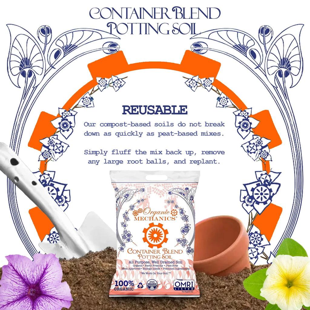 2 Potting Mechanics Blend Organic Purpose Soil, Peat Free cu ft Container All