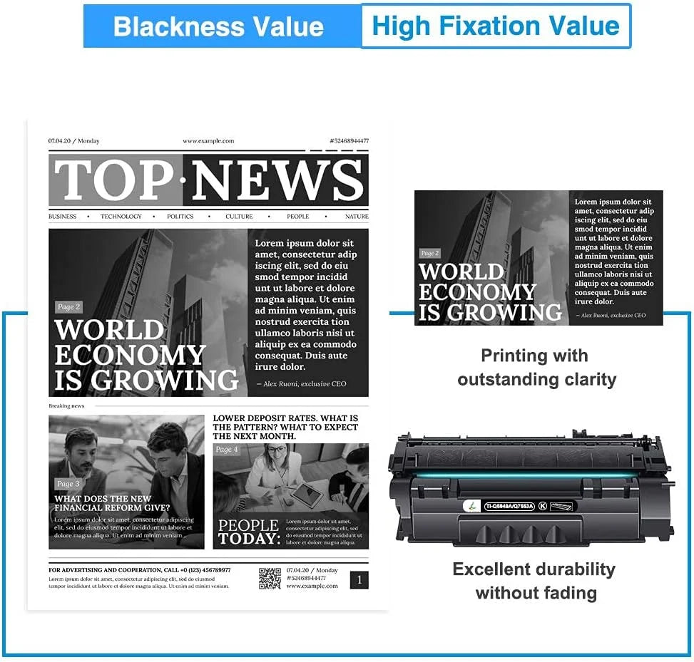 Compatible 1320NW Yield High Cartridges P2015dn Printer 1320 Q5949A Black 3390 49X HP Q5949X 49A P2015 1320TN for Ink LaserJet 49A Toner 2-Pack 53A for 1320N Q7553A HP 53A