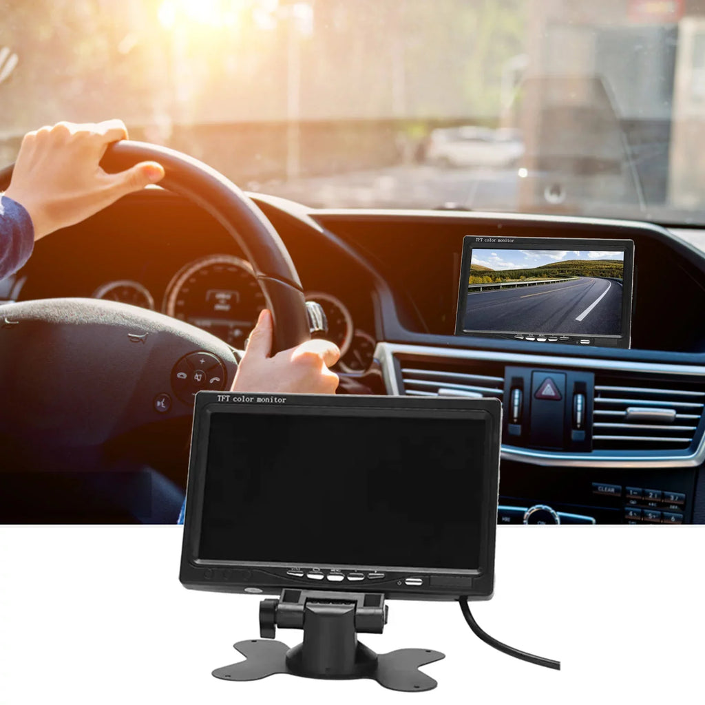 Screen Trucks 1024x600 RV Camera Bus Car Rear View Inch 7 HD Monitor HD Display Reverse Trailer AV For TFT Display Built-in Input Monitor Speaker Backup Screen