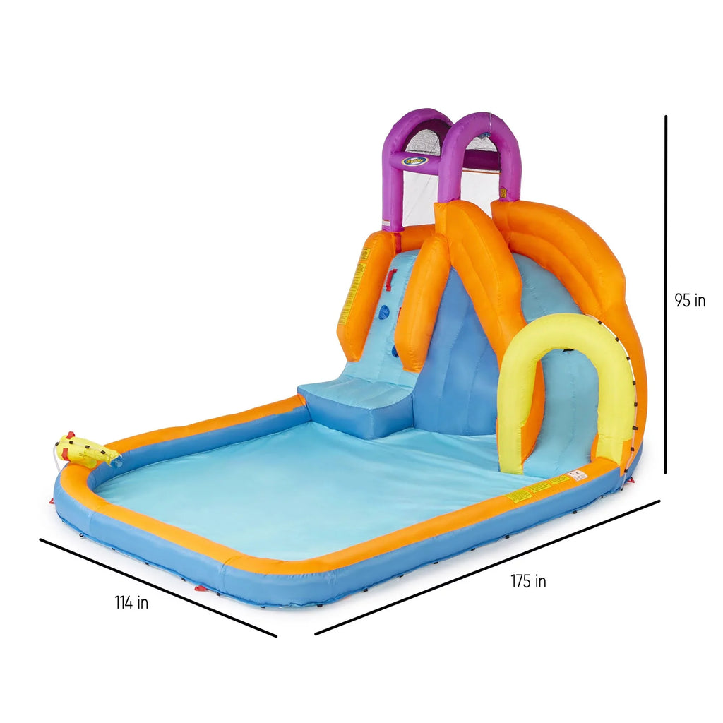 Kids Mega Park Twist Slide liquid Inflatable Magic Time with Tornado exterior