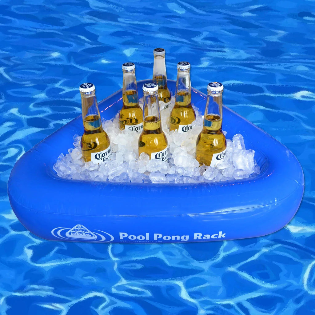 Game (5 GoPong Floating Pool Pool Pieces) Rack Beer Pong