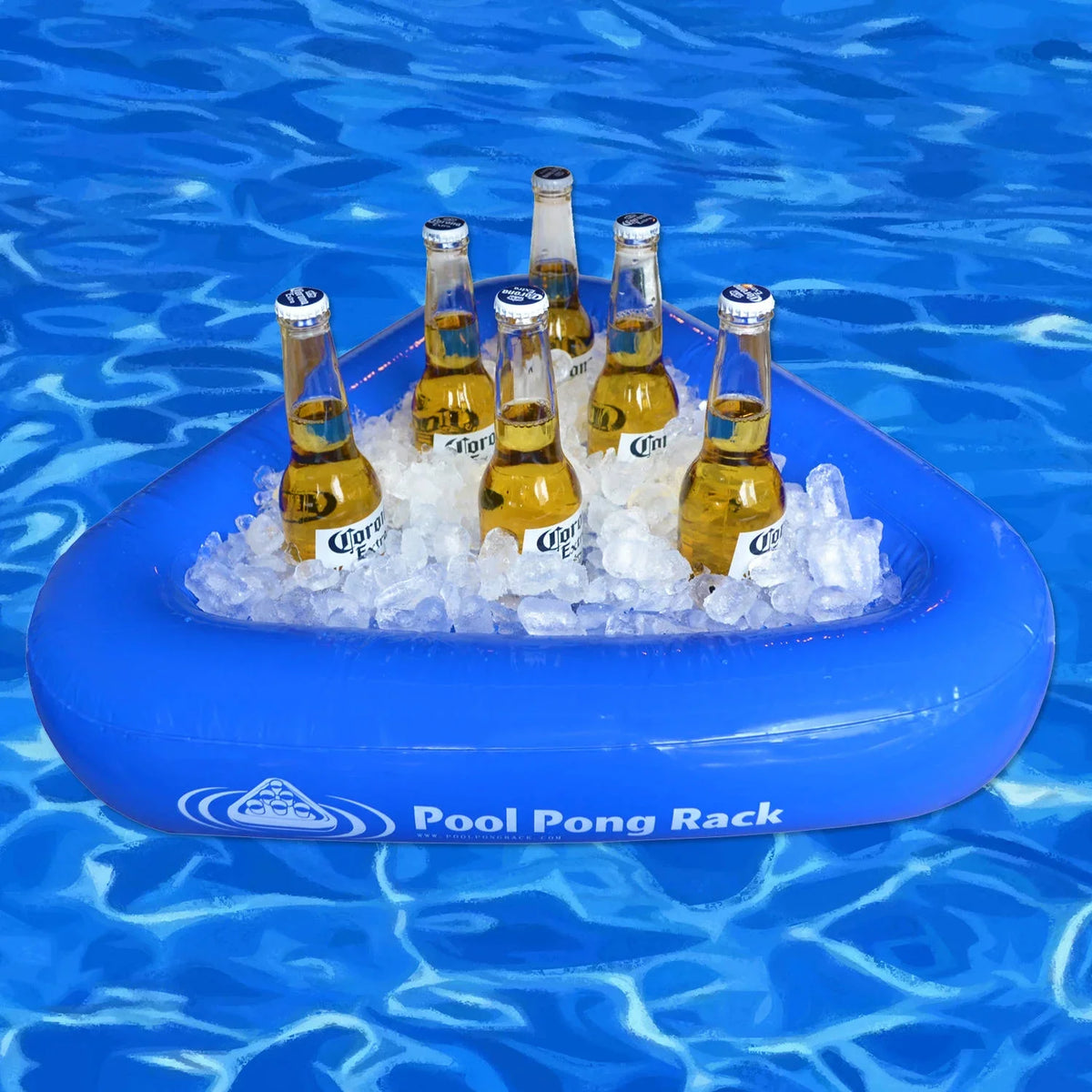 Game (5 GoPong Floating Pool Pool Pieces) Rack Beer Pong