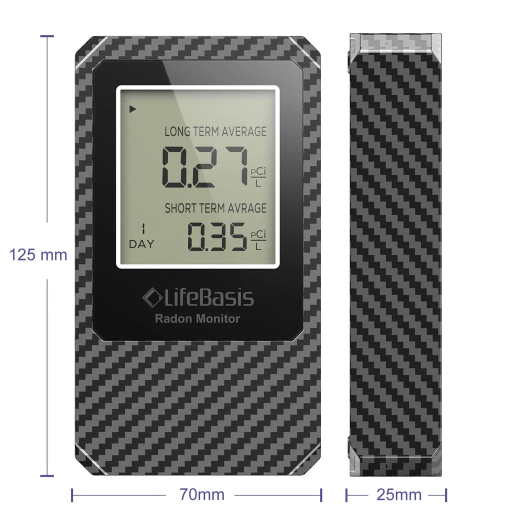 Operated Basis Detector Home Life Digital Radon Detector Portable Battery Radon