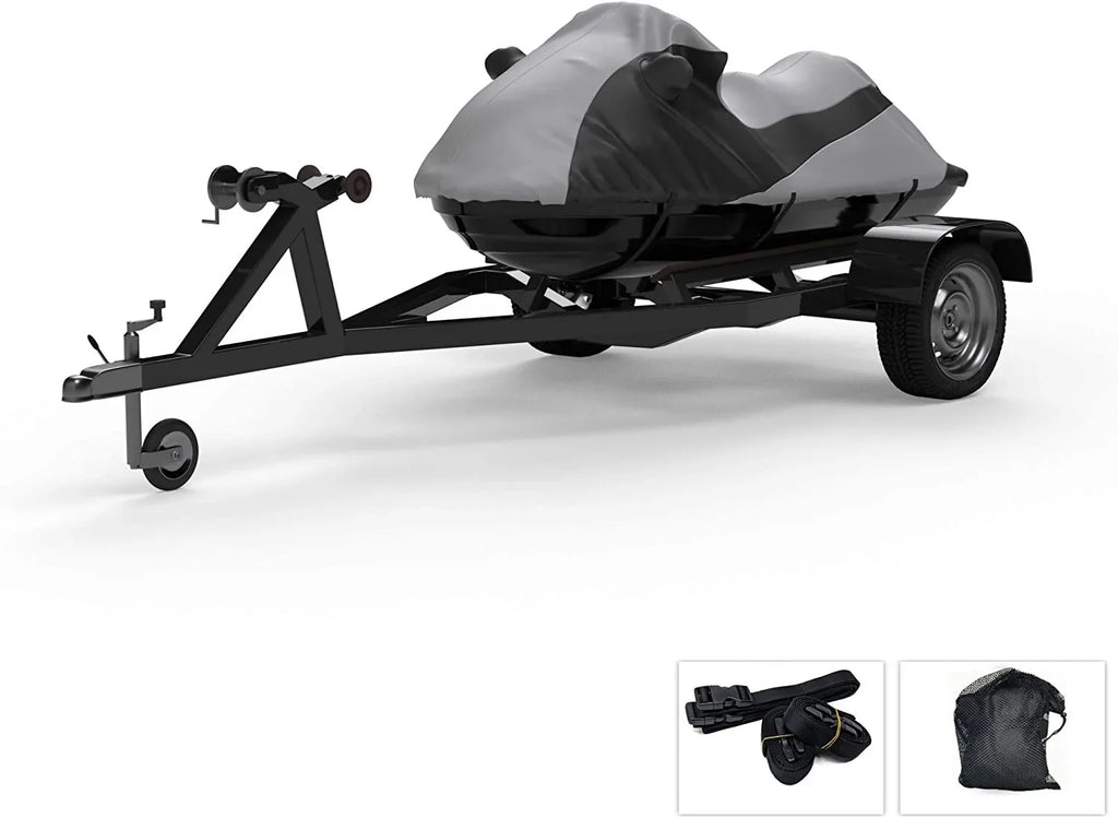 from Doo Covers climate Touring - Straps Sun with All Weatherproof Free & seat Trailerable - for & Bag Protect 1995-1996 - Full GTX Trailer - Fit - Sea Ski Gray/Black Custom Rain Jet