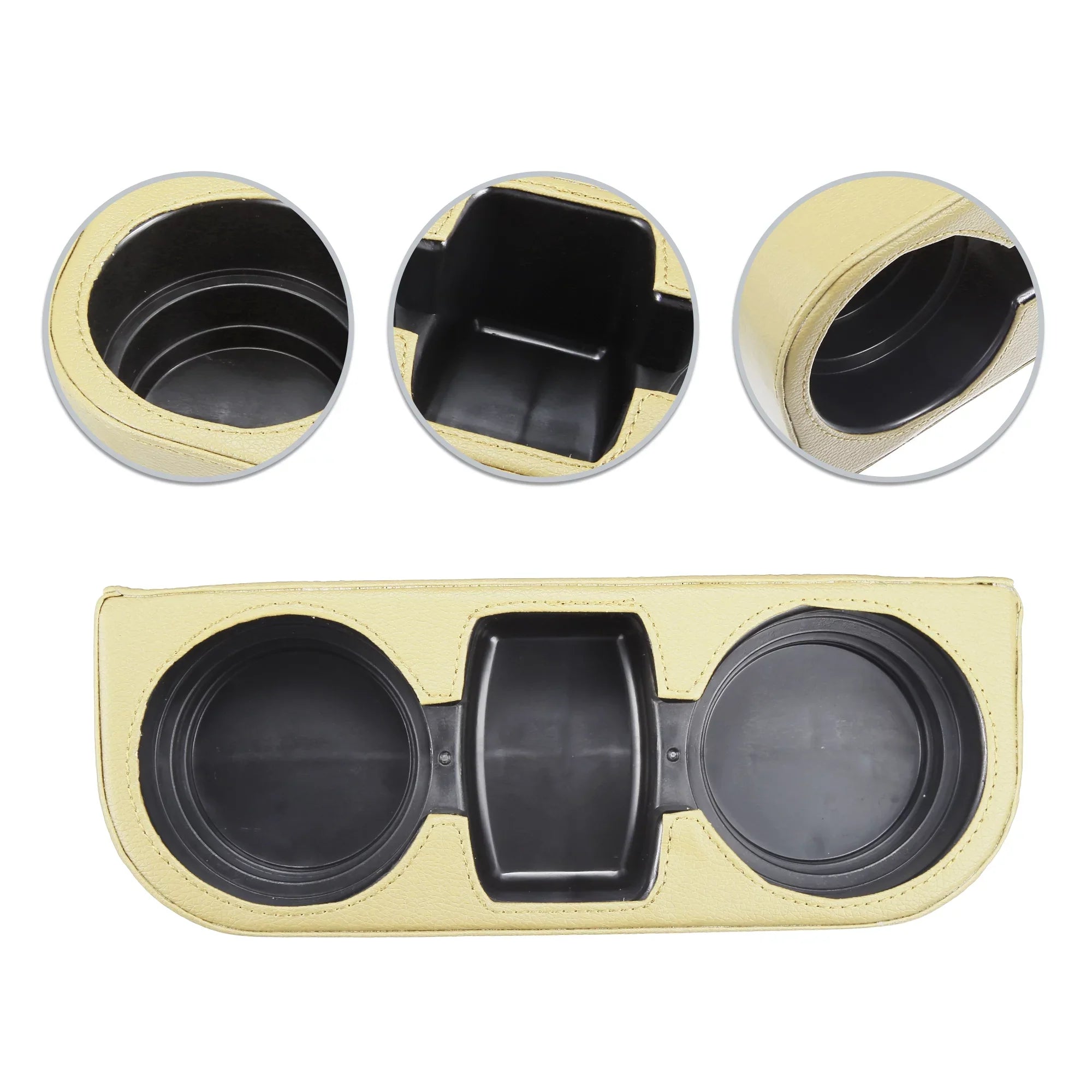 Car Storage Organizer Pocket Console Filler Cup Holder Side Gap Seat Car Beige Multi-function Box Seat