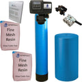 Foot Whole 3/4" Home Tanks and Iron Fine Connection, liquid FNPT 64k Resin, Pro AFWFilters Mesh Softener Blue with 2 Stainless cubic Steel