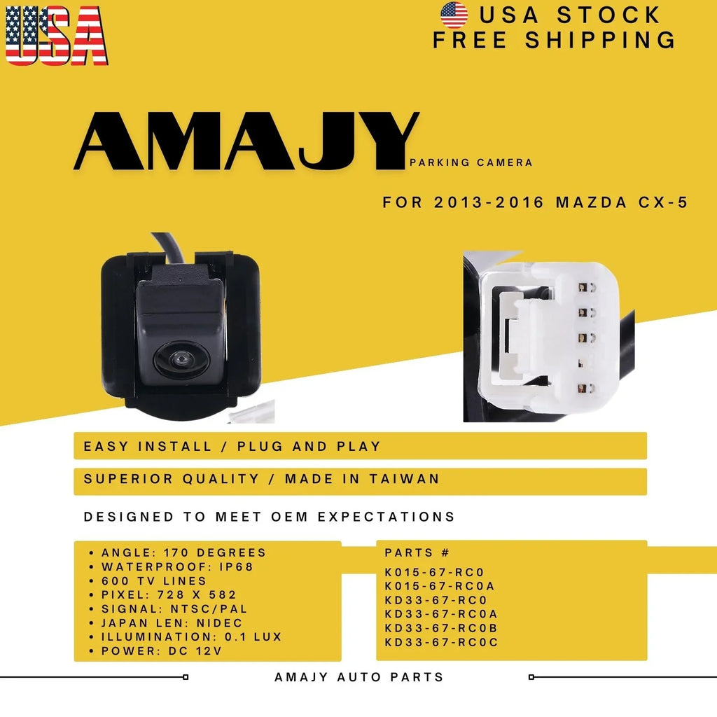 KD33-67-RC0B Replaces KD33-67-RC0C Camera KD33-67-RC0A Mazda for KD33-67-RC0 13-16 K015-67-RC0A K015-67-RC0 CX-5 Backup