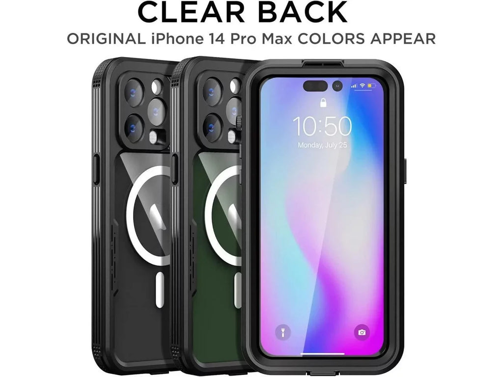 Pro inch, Waterproof Shockproof Case Snowproof, Underwater Protection iPhone 14 for MagSafe 6.7 Cover Full with Sealed Compatible Body Max Fully