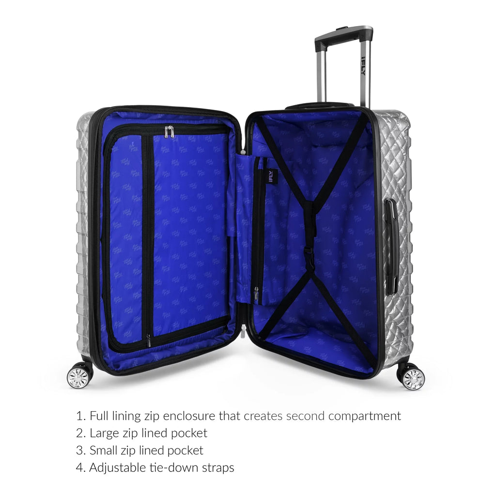 20", pack) Lugagge, Spectre Versus iFLY (2 Carry-On Silver Hardside Clear