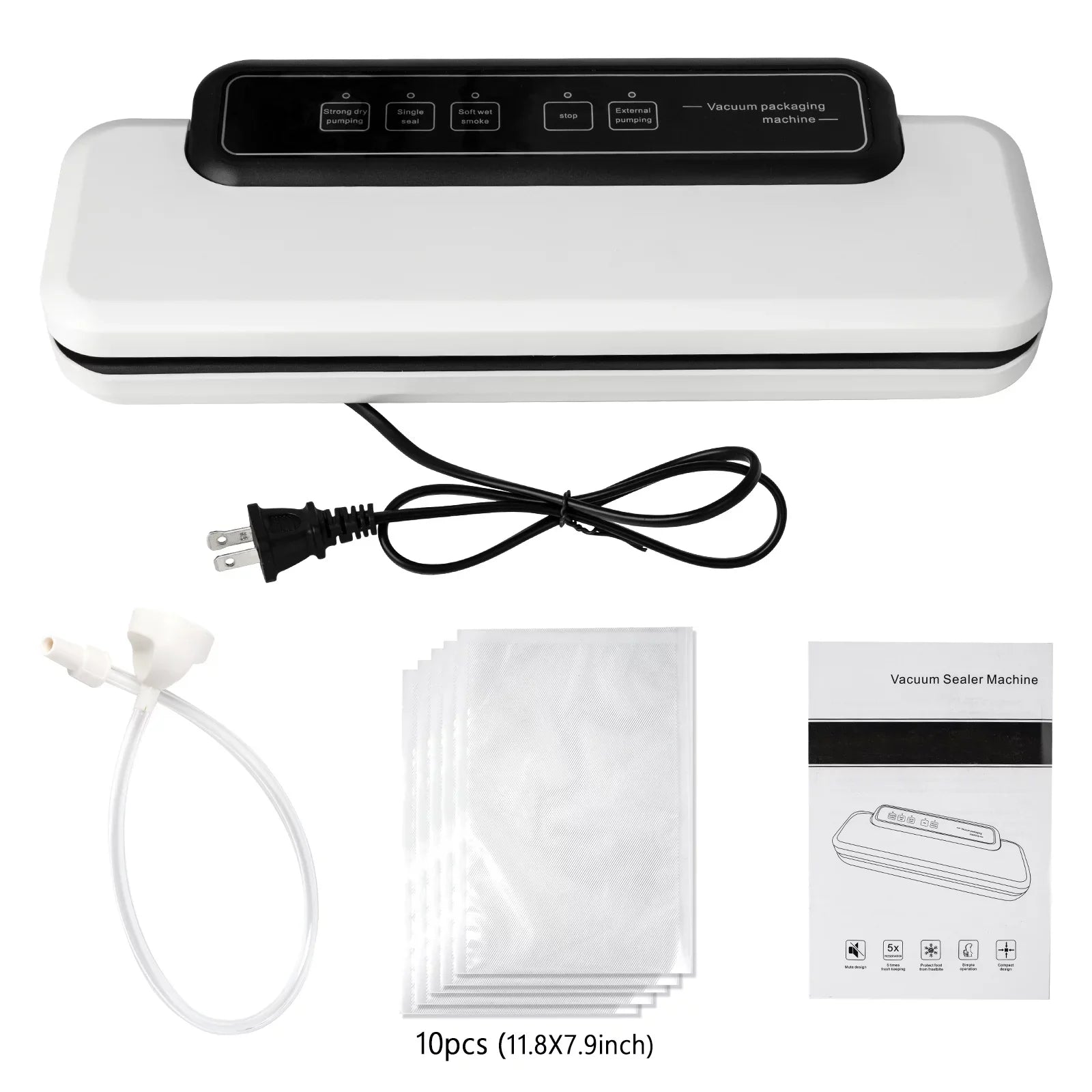 Vacuum Sealer Meal Free Commercial LINKPAL Simple 60KPA 10 food System to Sealing Machine Food Sealing Easy Seal Clean, Machine Machine, a Operate to Food bags,