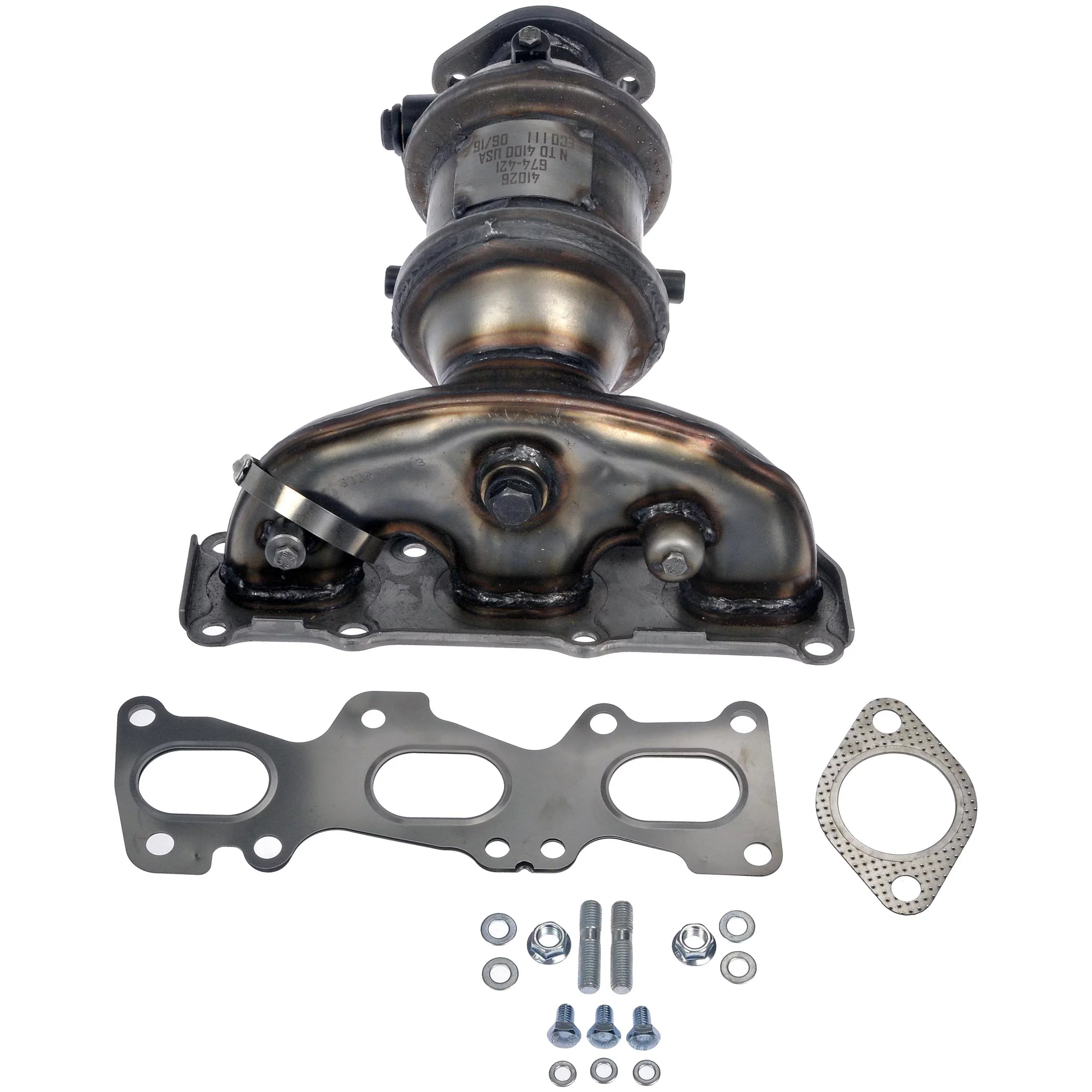 Front HYUNDAI 674-421 Exhaust SANTA Models Compliant) for Converter 2011-2018 (Non-CARB SORENTO, Specific FE Manifold KIA with / Hyundai Kia Fits select: 2010-2018 Dorman Catalytic Integrated