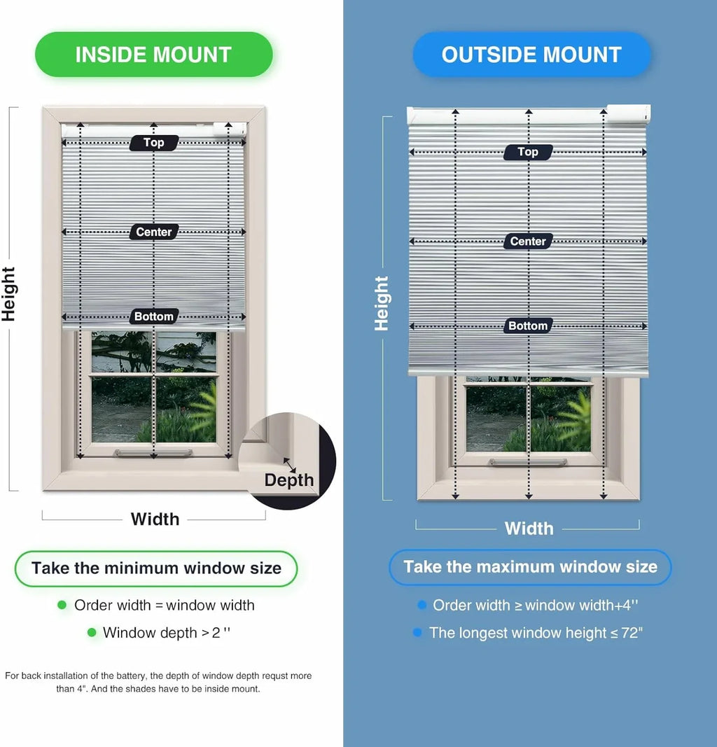 Cordless Rechargeable 100% Automatic Blackout Blinds, Panel】 Solar Solar with 29" Electric Motorized 【Free White Honeycomb Cellular with Wx64 Magnetic H, Remote, Powered Alexa Blinds Shades