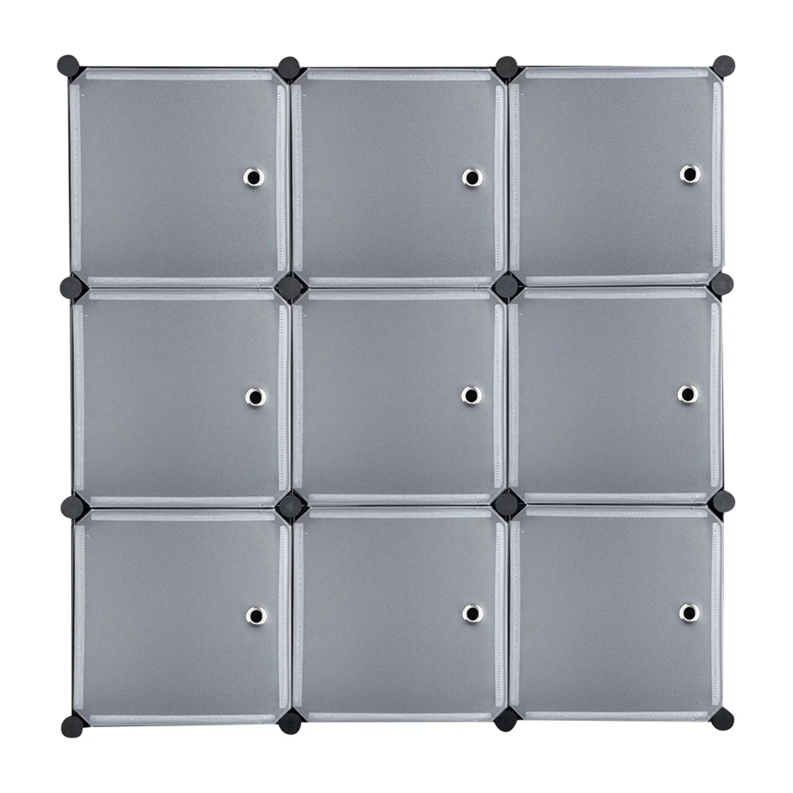 Storage Doors DIY 9-Cube Book Organizer Units, Plastic Closet Cabinet, with Shelving Modular Shelf BMTBUY
