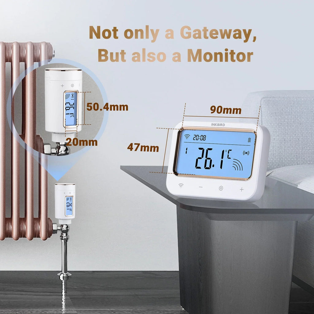 Thermostatic Intelligent Smart Controller Inkbird WiFi Digital Radiator Valve Gateway