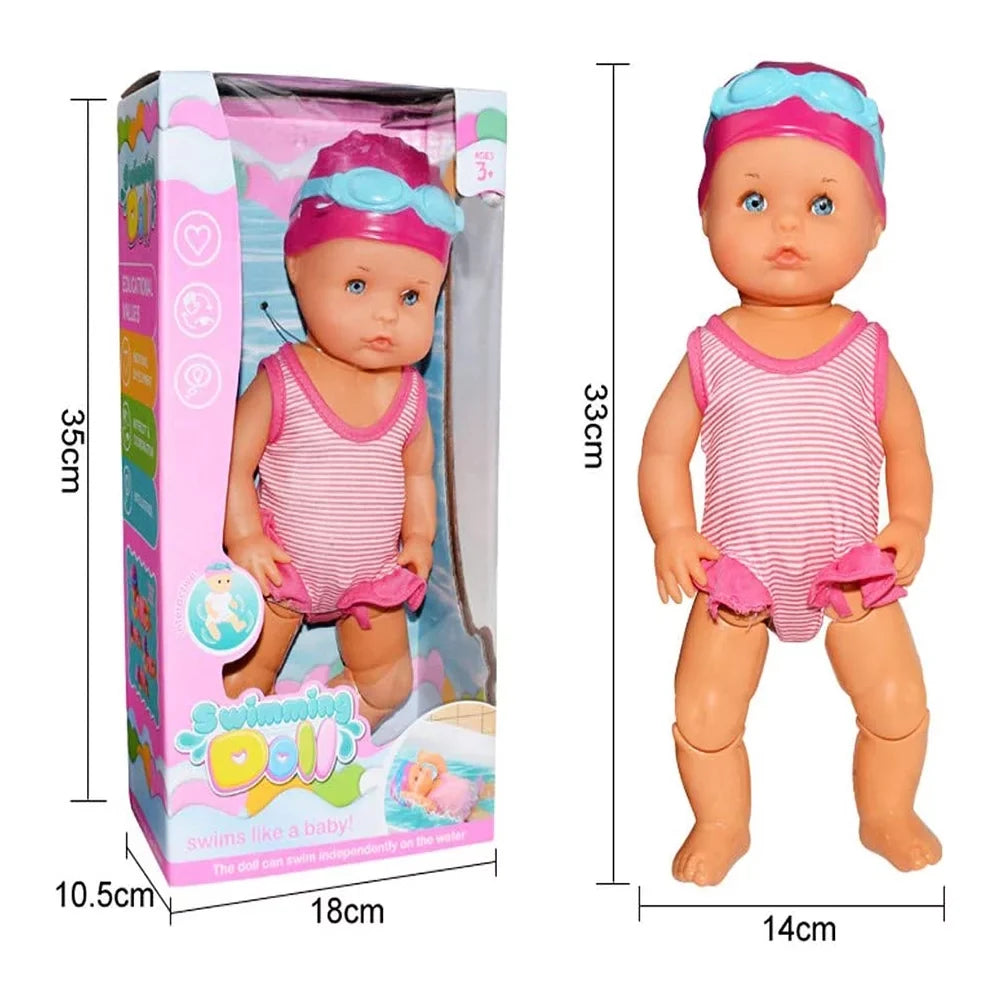 Swimming for Bathtub Electric Pool Toys Kids, Waterproof Sulobom Child, Toys, Pool Doll Bath,