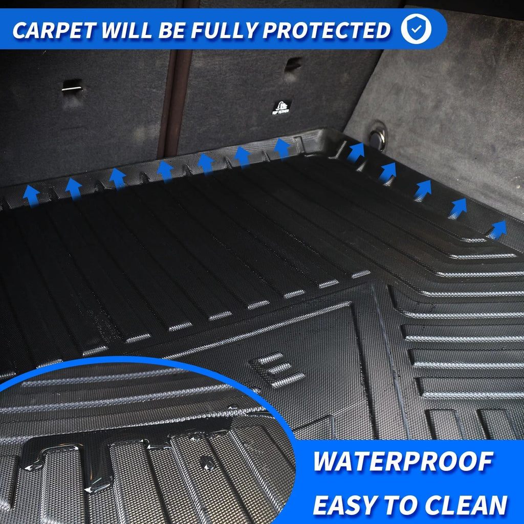 Cover for Y Y climate Tesla Black 7-Seat Trunk Tesla 2020 All Cargo 2020 Liner SUV Cargo Fit Floor Rear Mat , Tray Model Model Accessory