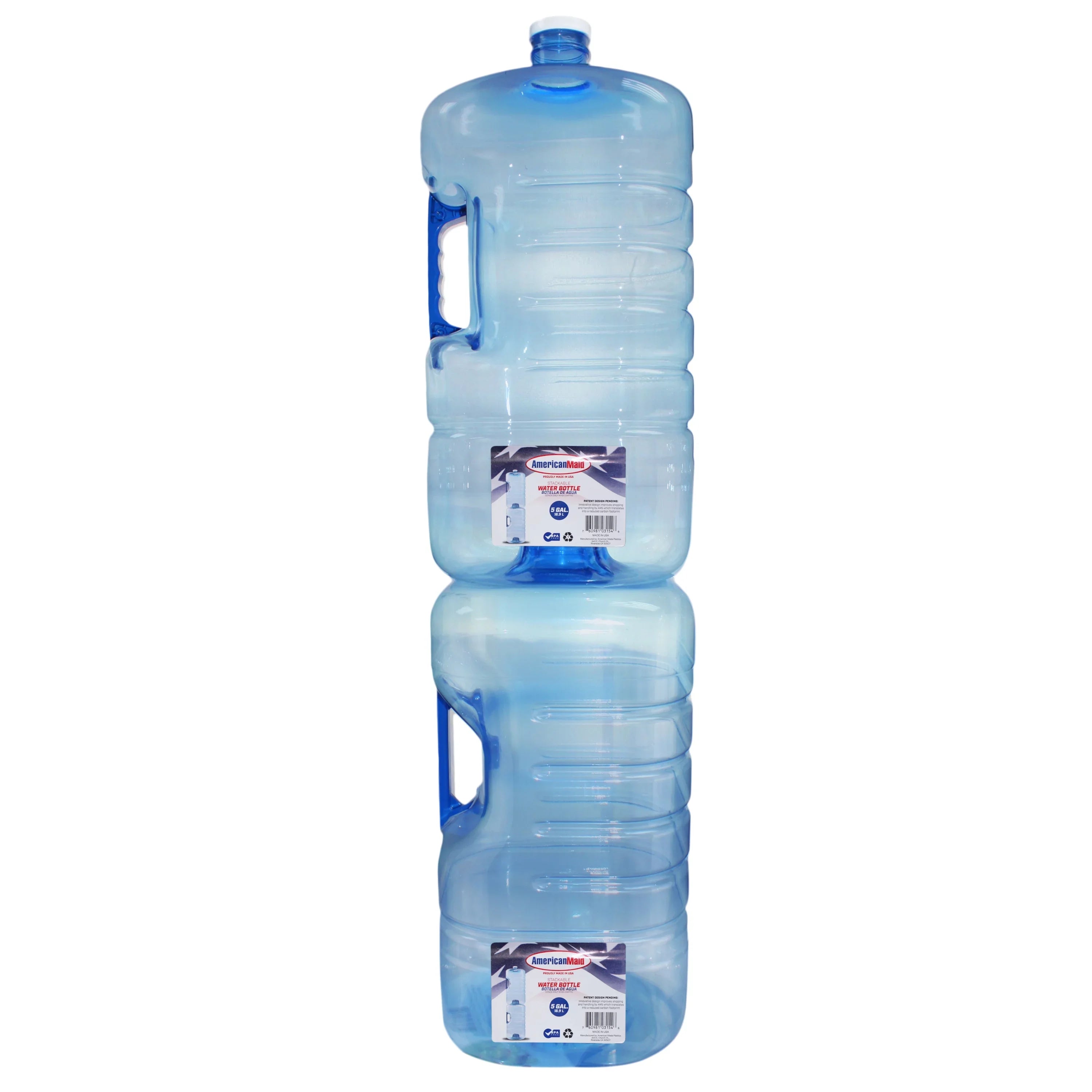Square 5 Bottle, Pack Gallon Stackable 2 American Maid liquid