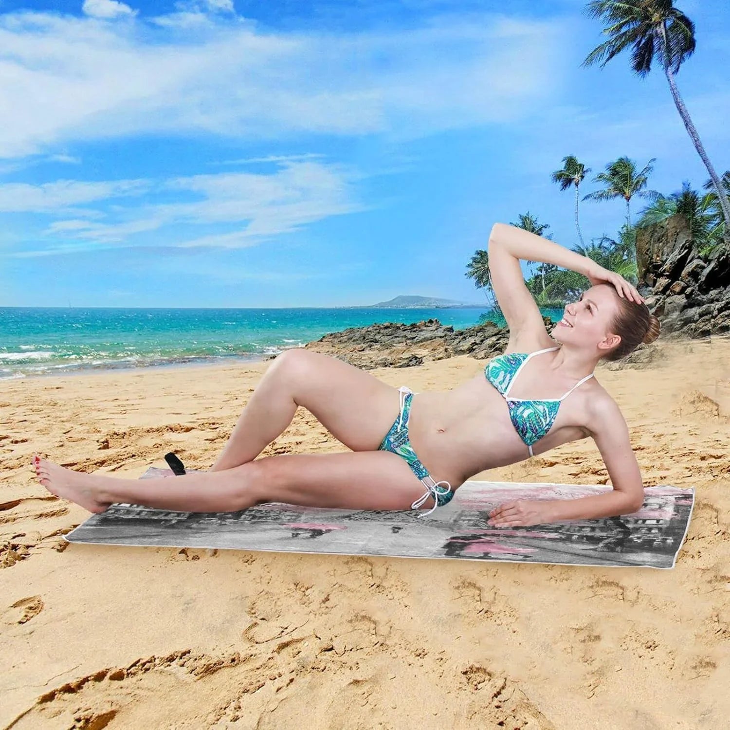 Beach Yoga Multipurpose Swim Tower Sand Dry Lightweight Bath Paris Pool Thin Microfiber Quick Free Towel Towel 30”X60” Romantic Oversized Towel Eiffel Towel, Shower Bestwell Blanket,