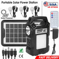 Solar Station, Rechargeable Powered Charge, Bulbs Flashlight for Bank Generator, Solar 3 Way Hiking Camping LED with Portable MDHAND To Power Dual Panel Solar Emergency