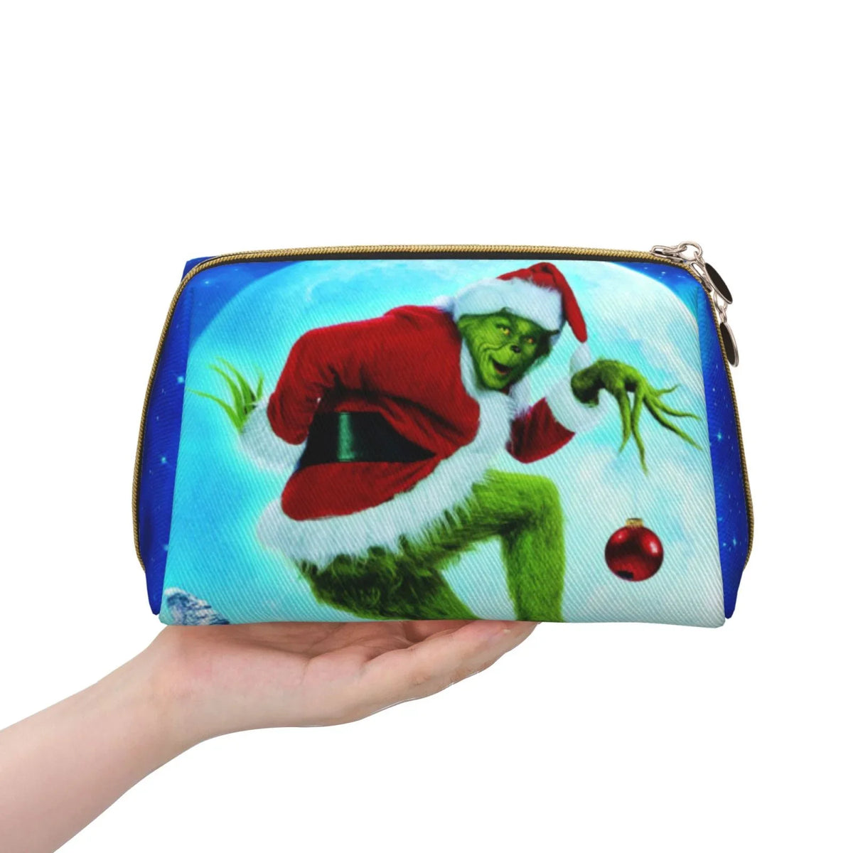 Christmas Travel Makeup The How Portable Storage Grinch Bag Stole Leather Organizer Cosmetic Pouch Bag Gift Toiletry Purse