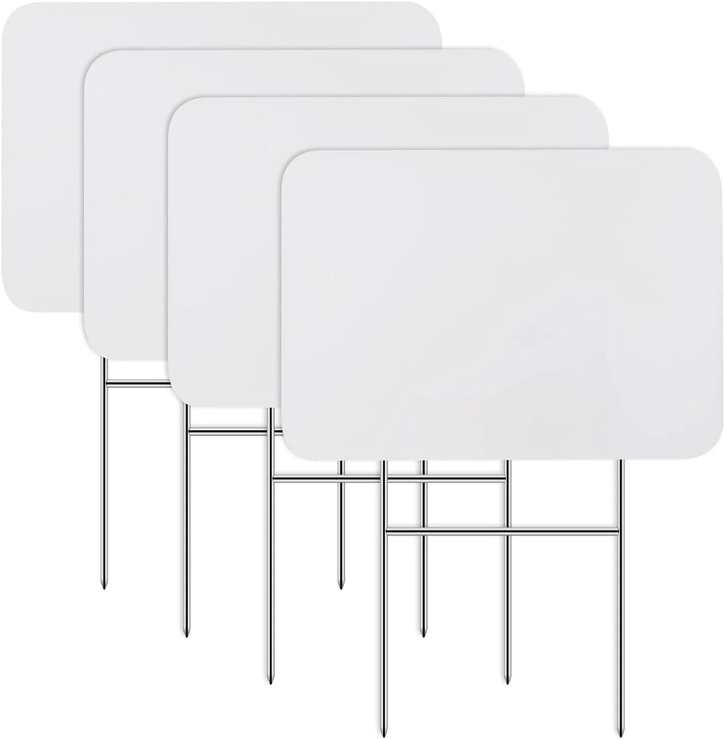 17 for House Pack 12 Blank Rent,Party Garden White Birthday, Sale Inches Lawn 4 Thten Signs Guidepost, Decorations, Stakes, Yard Signs Garage Yard Open Garage Happy Sign x with Sale, Large