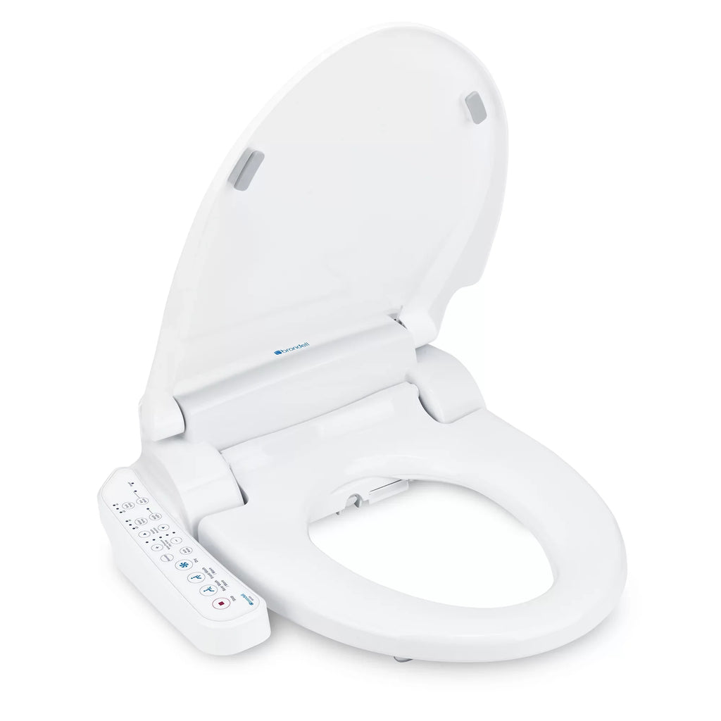 and Sidearm, Steel Seat Bidet with White Dryer Stainless SE400 Round Brondell Nozzle, Swash