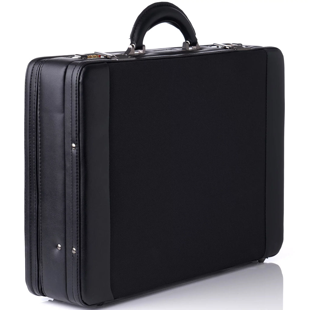 Expandable Lock Attache Hard Alpine Swiss Dual Case Combination Side Briefcase