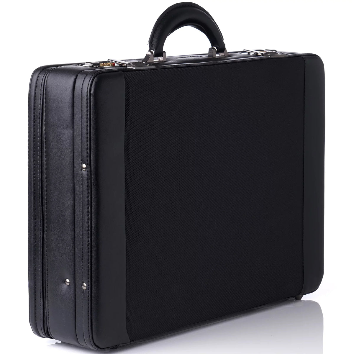 Expandable Lock Attache Hard Alpine Swiss Dual Case Combination Side Briefcase