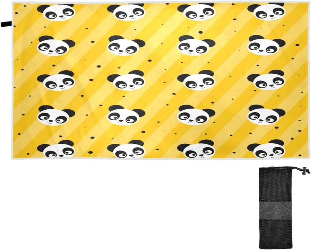 Bath Shower Yellow Swim Beach Thin Lightweight Yoga Quick Pool 31”X71” Dry Bestwell Free Blanket, Panda Towel, Multipurpose Towel Oversized Towel Sand Towel Polka Microfiber Dot