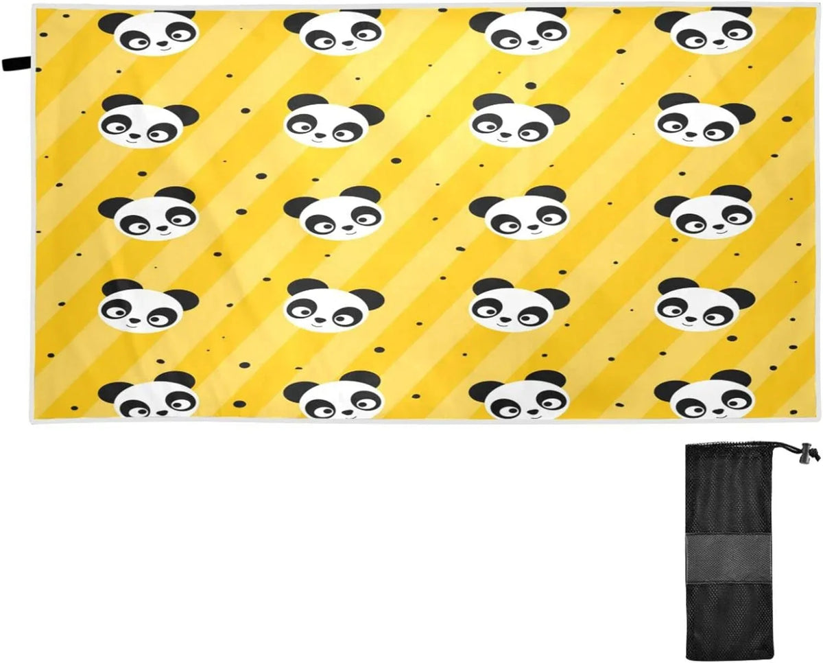 Bath Shower Yellow Swim Beach Thin Lightweight Yoga Quick Pool 31”X71” Dry Bestwell Free Blanket, Panda Towel, Multipurpose Towel Oversized Towel Sand Towel Polka Microfiber Dot